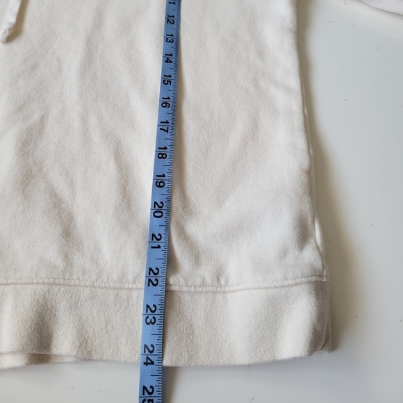 Madewell Cotton- Hemp Lace-up Sweatshirt in Antique Cream Size Medium - Picture 8 of 10